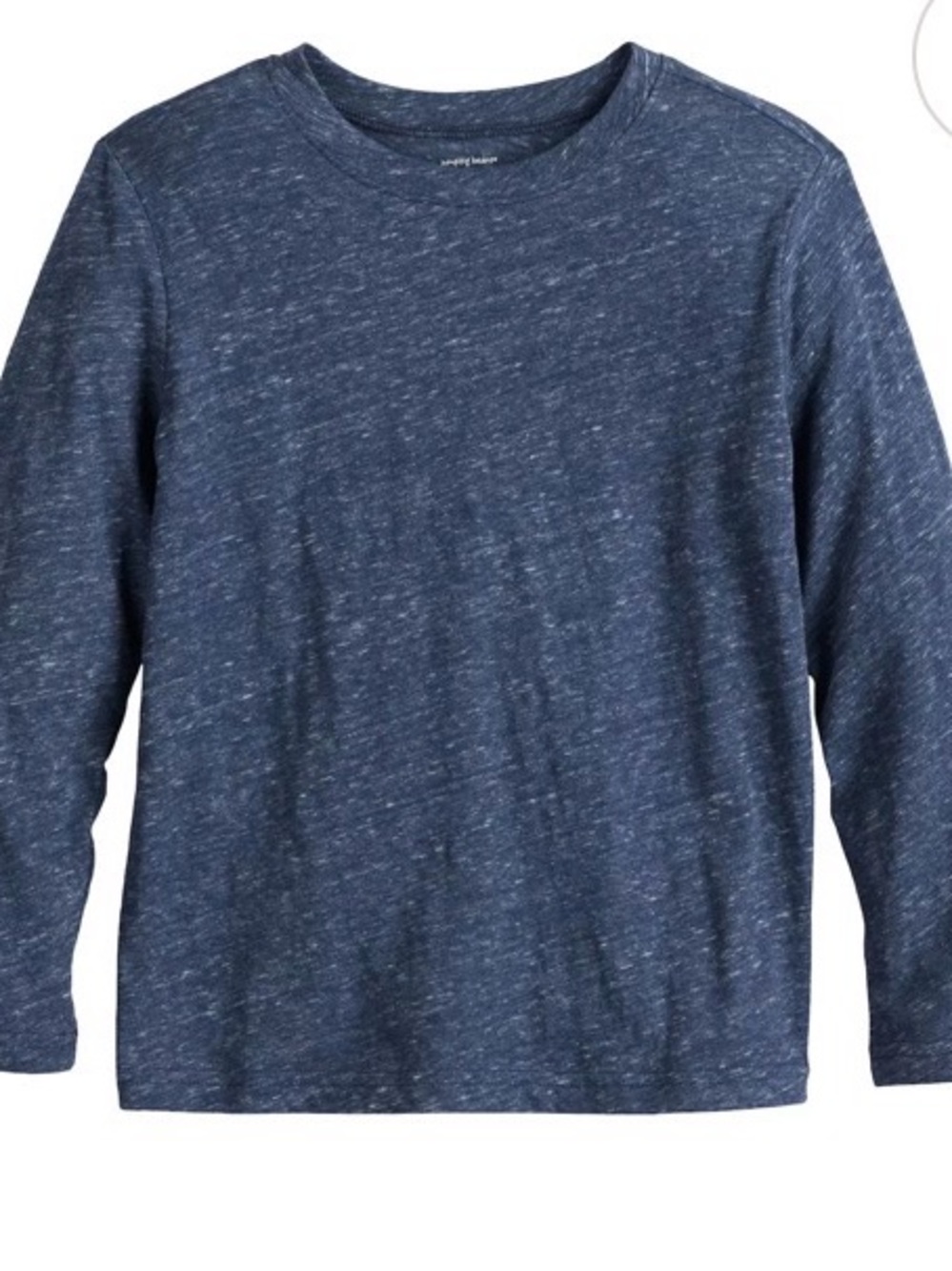 Boys Jumping Beans® Long Sleeve Essential Texture Tee/Size 6/Navy